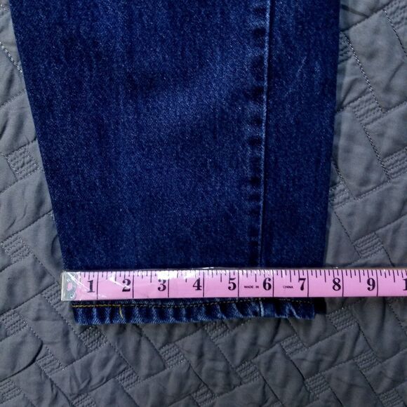 Levis Jeans Mens 29X30 Blue 505 Straight Regular Fit Dark Wash American Denim - Picture 5 of 11